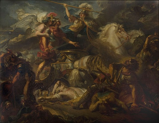 Dieu de la guerre, Doyen - Mars, dieu romain de la guerre, blessé par Diomède - 1781